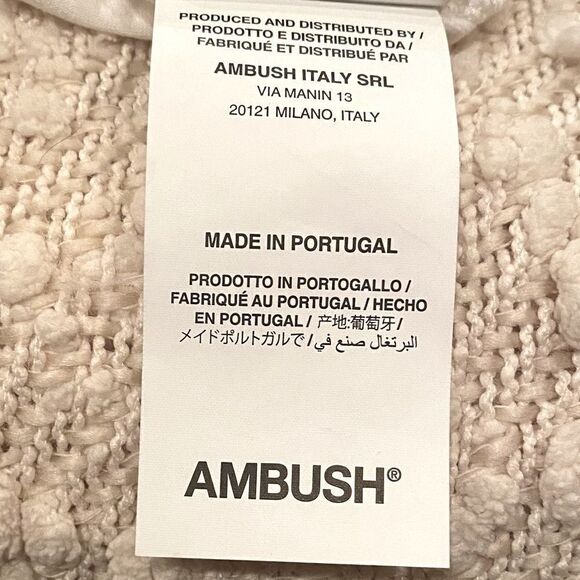 Ambush White Logo Jersey Turtleneck Size Large (3) Excellent Pre-Owned Condition - Picture 7 of 8